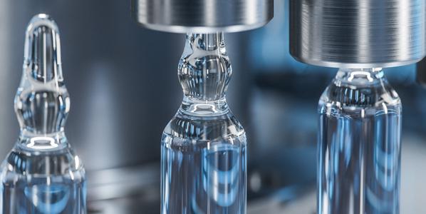 ampules being manufactured